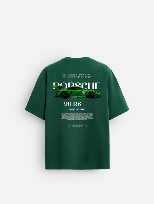 GREEN OVERSIZED 911 T SHIRT