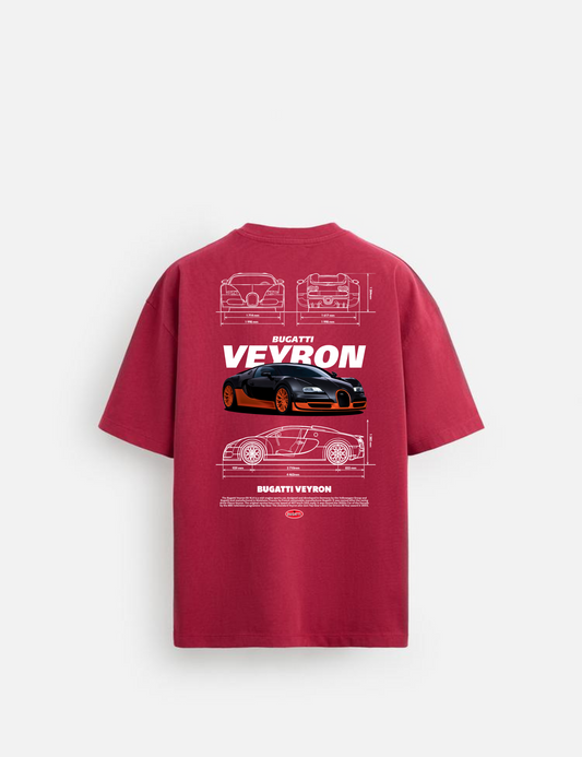 RED OVERSIZED BUGGATI VEYRON TEE